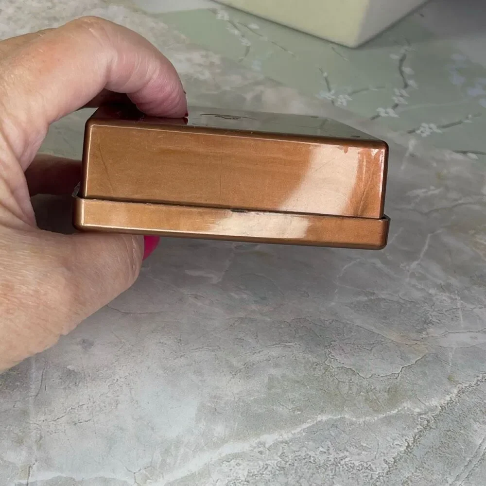 Vintage Midcentury Steeds The Jewel Box coaster set copper colored plastic.